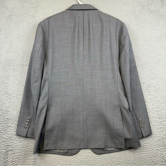 Jos A Bank Blazer Mens 43R Gray Slim Fit Wool 2 Button Suit Jacket Business - Picture 6 of 16